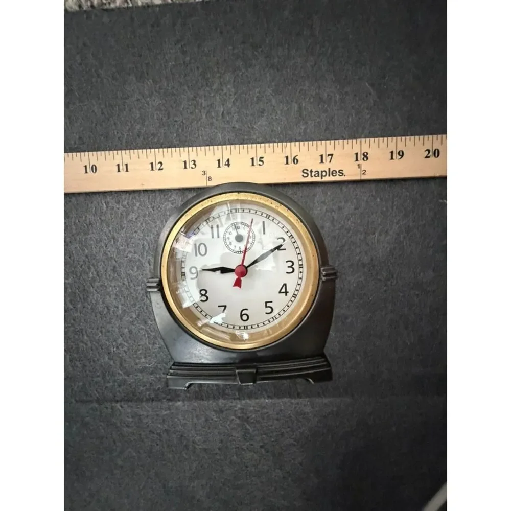 vtg pottery barn metal matel alarm clock